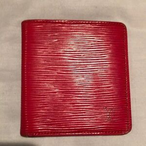 Louis Vuitton Red Epi Bifold Wallet